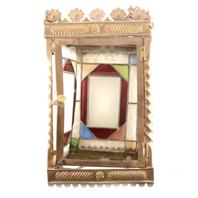 Lot 39 - An Edwardian brass hall lantern