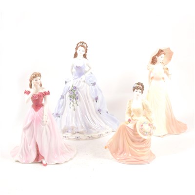 Lot 26 - A collection of Coalport bone china figures, ...