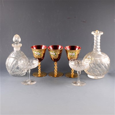 Lot 73 - A pair of Foley China cabinet plates, etc