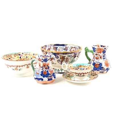 Lot 113 - A Masons pottery jug, 19th Century, decorated...