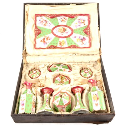 Lot 110 - A Viennese porcelain dressing table set,...