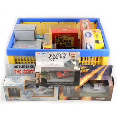 Lot 300 - Modern Corgi die-cast models; Twenty-one TV and film related models