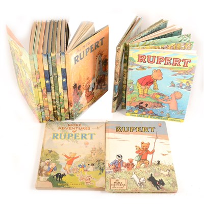 Lot 141 - Rupert the Bear; collection of comic annuals published by The Daily Express, one box full