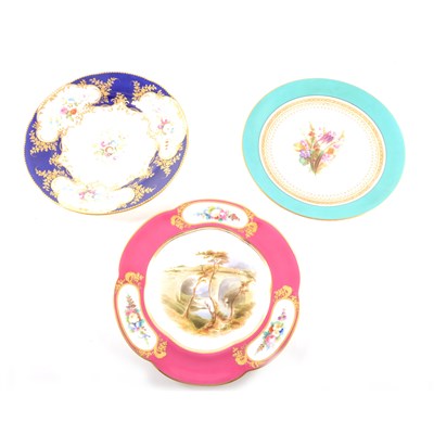 Lot 33 - A Victorian bone china cabinet plate, ...