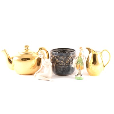 Lot 46 - A collection of decorative ceramics, including Belleek, plates, figures etc.