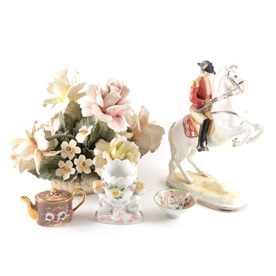 Lot 99 - A Continental porcelain equestrian figure, Hofreitschule Wien, ...
