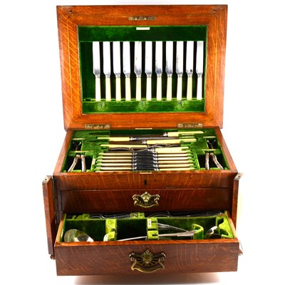 Lot 192 - A part canteen of silver-plated cutlery by Walker & Hall