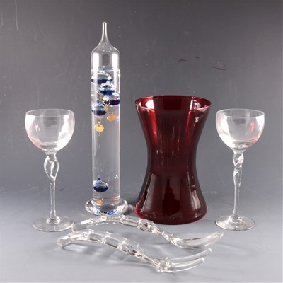 Lot 45 - A set of six lead crystal sundae glasses, ...