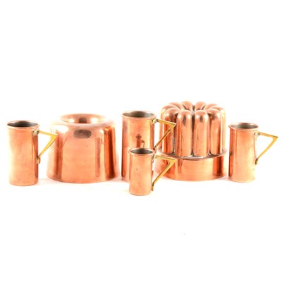 Lot 184 - Two Victorian copper jelly moulds, ...