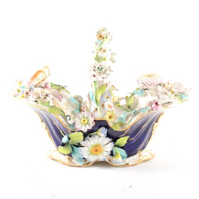 Lot 8 - A Coalbrookdale porcelain dessert basket, ...