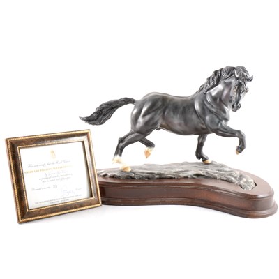 Lot 51 - A Royal Worcester model of Welsh Cob Stallion "Llanarth Flying Comet"