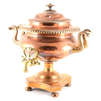 Lot 199 - A Regency copper Samovar, ...