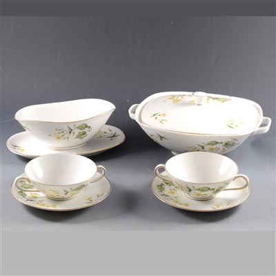 Lot 45 - A Krautheim Franconia porcelain dinner service, floral decoration, ...