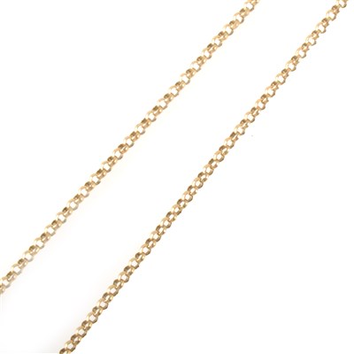 Lot 322 - A 9 carat yellow gold chain necklace.