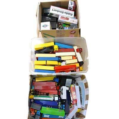 Lot 305 - Modern die-cast model lorries and vehicles; mostly by Corgi, three boxes