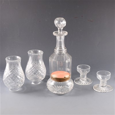 Lot 94 - A cut-glass scent bottle of coronet form, ...