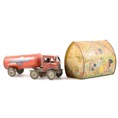 Lot 120 - Mettoy tin-plate tanker lorry 'International Oil'