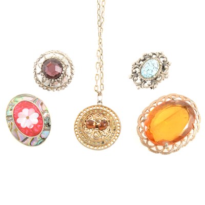 Lot 404 - A collection of modern silver and costume jewellery.