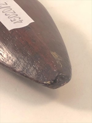Lot 528 - Ethnographia: a hardwood sapakana paddle-shape war club, probably Guyana or Brazil