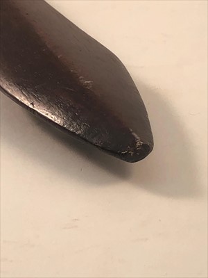 Lot 528 - Ethnographia: a hardwood sapakana paddle-shape war club, probably Guyana or Brazil