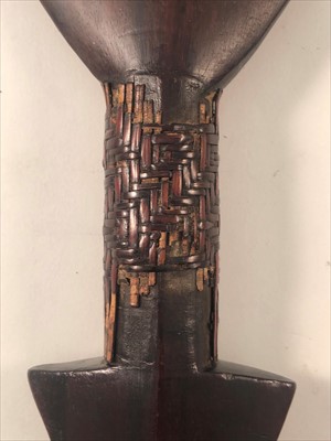 Lot 528 - Ethnographia: a hardwood sapakana paddle-shape war club, probably Guyana or Brazil