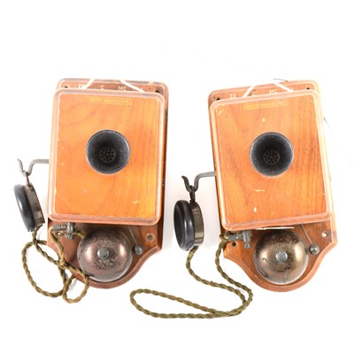 Lot 119 - Two vintage wall-mounted telephones