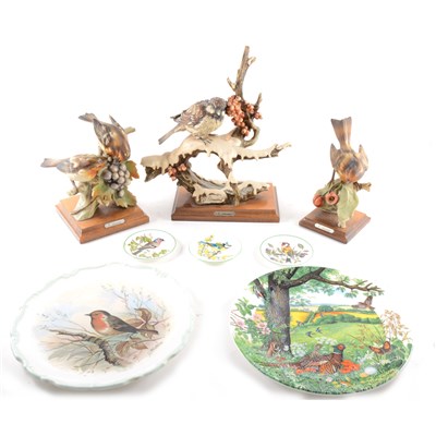 Lot 55 - A Capodimonte resin bird model, ...