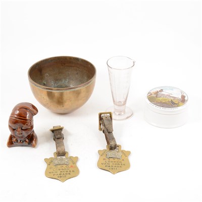 Lot 218 - Treacle glazed money box designed as a head of a boy, 10cm