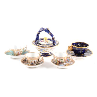 Lot 43 - A Meissen cabinet cup and saucer, ...