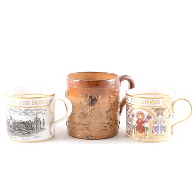 Lot 84 - Spode commemorative mug, The Derby Tankard, ...
