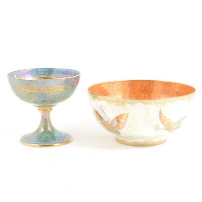 Lot 25 - A Wedgwood lustre bowl, decorated with butterflies, ...
