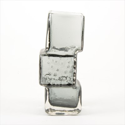 Lot 173 - A Textured Glass 'Drunken Bricklayer' vase, by Geoffrey Baxter for Whitefriars.