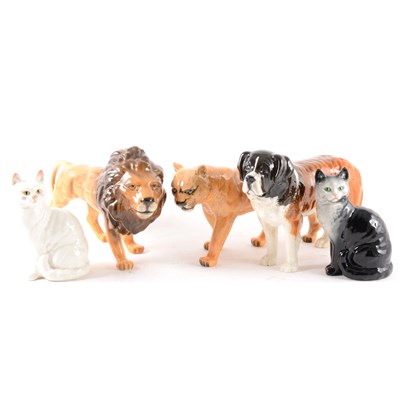 Lot 9 - A collection of five Beswick animal models