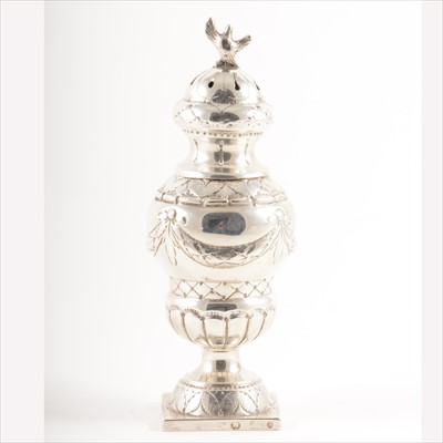 Lot 625 - Danish silver caster, Christian F Heise, early 20th century.