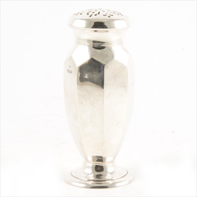 Lot 164 - Silver caster by Atkin Brothers, Birmingham 1920