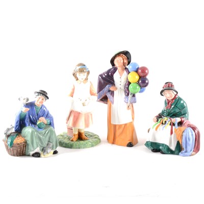 Lot 13 - Six Royal Doulton figures, Silks and Ribbons HN2017, ...