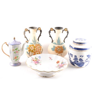 Lot 65 - A Royal Crown Derby bone china comport, Derby Posies pattern, ...