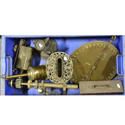 Lot 211 - Large Salter spring balance scale, etc
