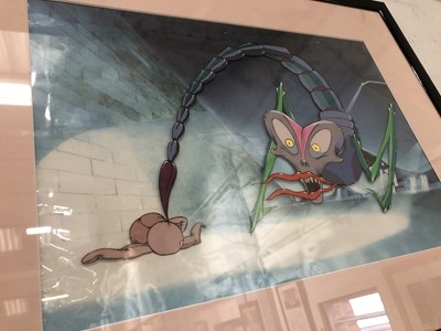 Lot 82 - Pink Floyd; The Wall, original animation art work, two celluloids "Copulating Flowers" and "Essays & Effluvia"