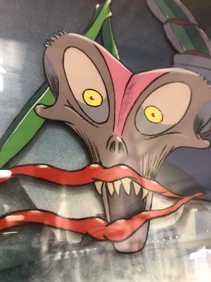 Lot 82 - Pink Floyd; The Wall, original animation art work, two celluloids "Copulating Flowers" and "Essays & Effluvia"