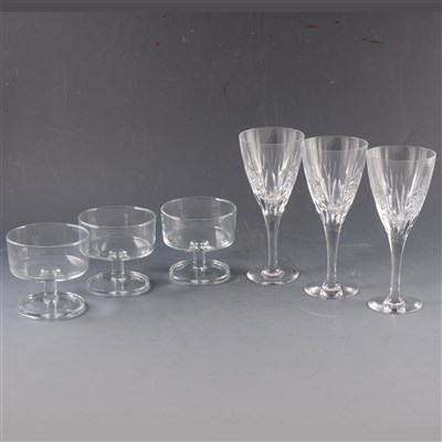 Lot 96 - A quantity of table glass ware and conical flasks,...