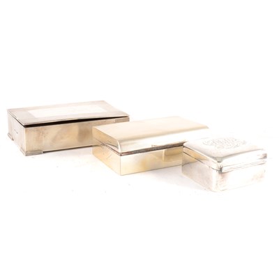 Lot 244 - Three silver cigarette boxes