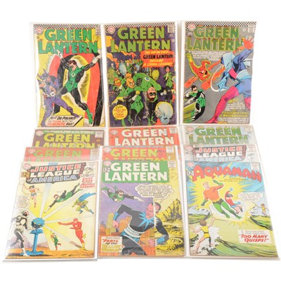 Lot 144 - Twelve Siver-age DC comics, including Aquaman, Justice League America and Green Lantern.