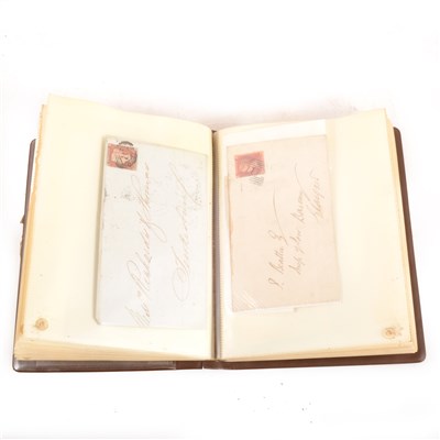 Lot 109B - Stamps: an album with Victorian stamps, including Penny Black