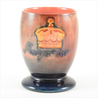 Lot 40 - A commemorative flambé vase, by William Moorcroft, 1937.