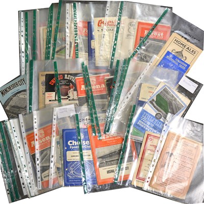 Lot 602 - Football interest; folder of match programmes, circa 1947 to 1960s issues.