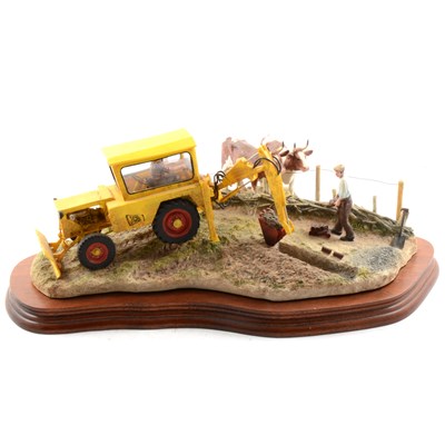 Lot 214B - Border Fine Arts, "Laying The Clays", a limited edition group by Ray Ayres, 1195/1750, with certificate.