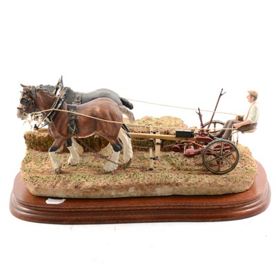 Lot 214A - Border Fine Arts, "Hay Cutting Starts Today", a limited edition group by Ray Ayres, 593/950, with certificate.