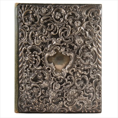 Lot 627 - A late Victorian silver-faced desk blotter