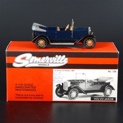 Lot 283 - Somerville 1:43 scale white metal model; no.126 Volvo Jakob in blue, an early sample with no brown masking, boxed.